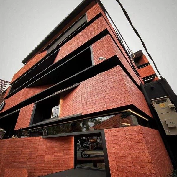 روکش دیوار بیرونی خانه روکش سقف کاشی سفالی نرم چینی رو به رو آجری کاشی دیواری انعطاف پذیر نصب سریع سرامیک